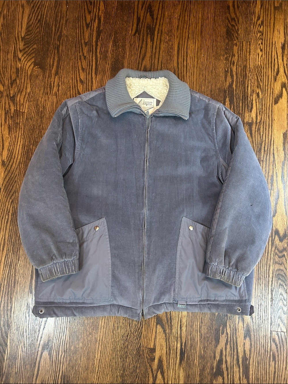 Vintage 80s Ispo Corduroy Jacket with Fleece Lining